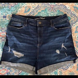 High Rise Denim Shorts